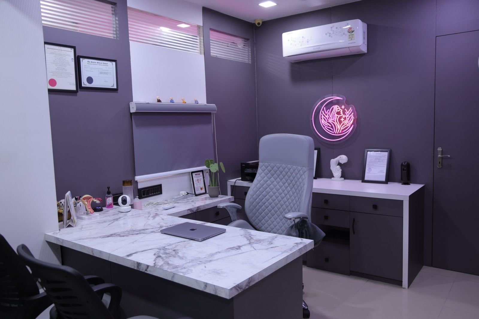 Consulting room at Cosmic Women’s Hospital, Naroda