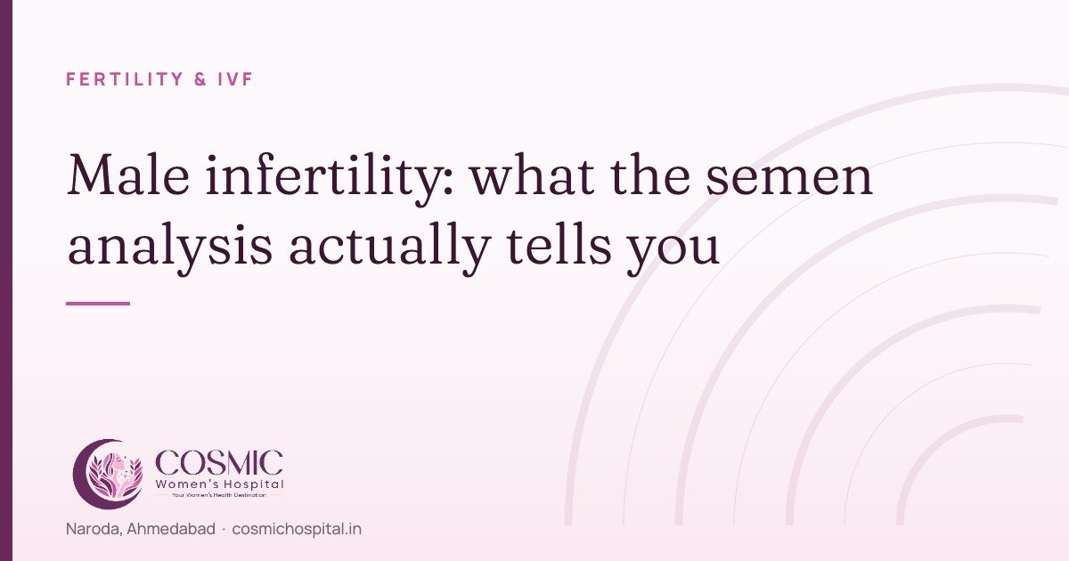 Male infertility and the semen analysis — Cosmic Women's Hospital & IVF Center, Naroda, Ahmedabad