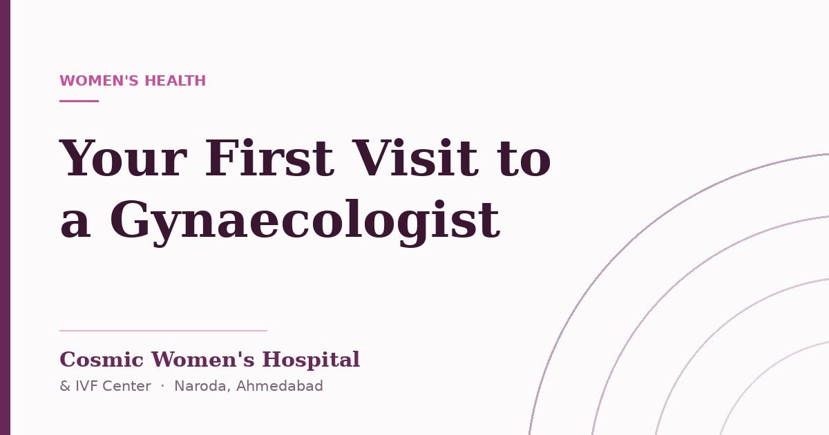 Cover image: Your First Visit to a Gynaecologist, Cosmic Women’s Hospital & IVF Center, Naroda, Ahmedabad